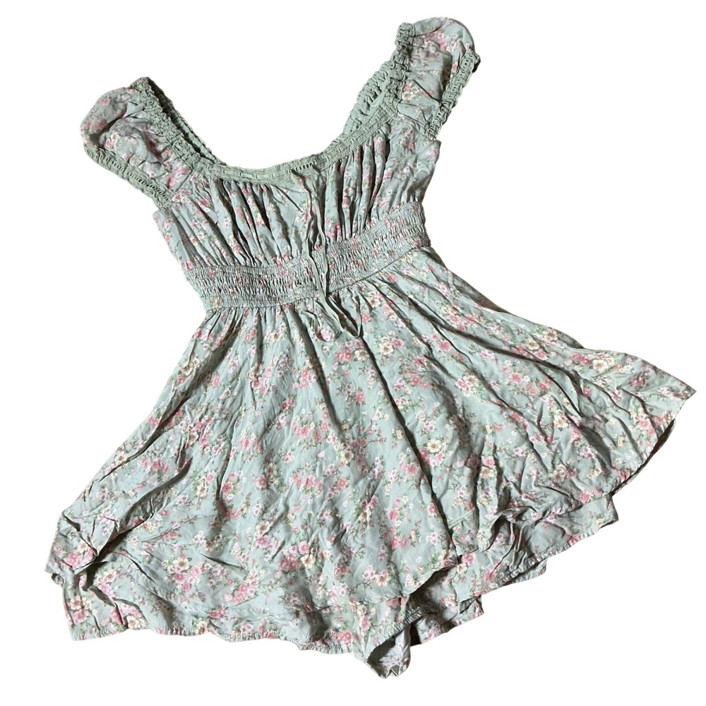 Altar'd State Coquette Floral Smocked Romper Rose Boho Fairycore ASWB-241-111 S